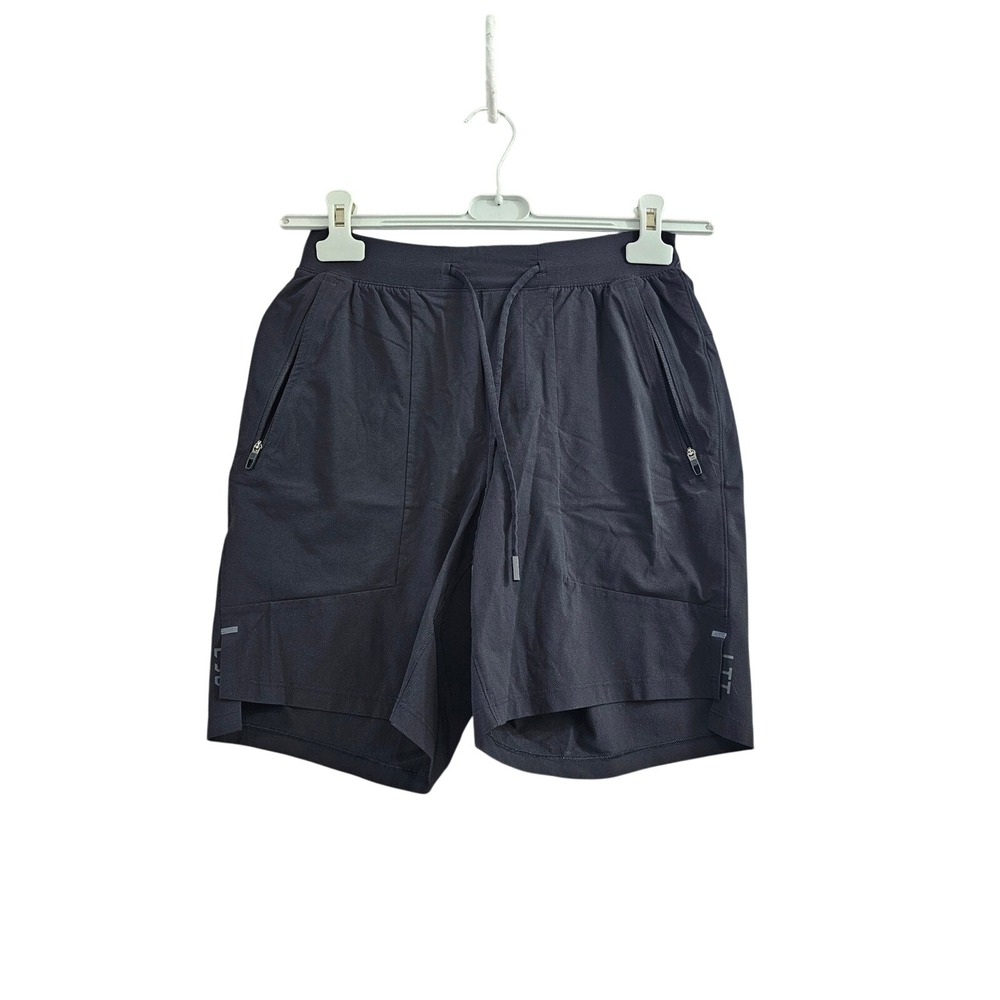 Lululemon Lab LTT Shorts Mens Small Black Solid Reflective Zipper Pockets